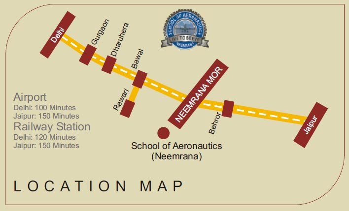 LOCATION MAP FOR SCHOOL OF AERONAUTICS